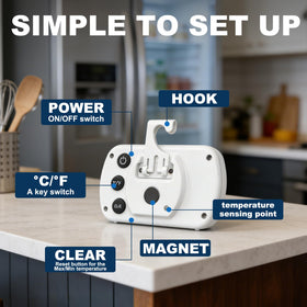 Vouloir max min record function helps you track temperature trends over time.