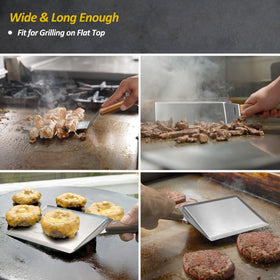 Vovoly commercial-grade metal spatula set designed for frequent restaurant-style use