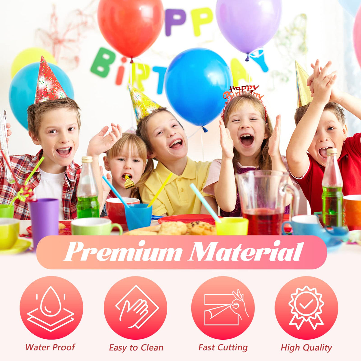 Vrisssot water and oil resistant material keeps surfaces protected.