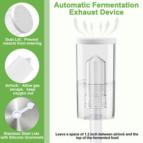 VSAPRDT BPA-free airlocks release CO2 safely during fermentation.