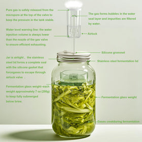 VSAPRDT silicone rings help maintain gasket seating across jars.