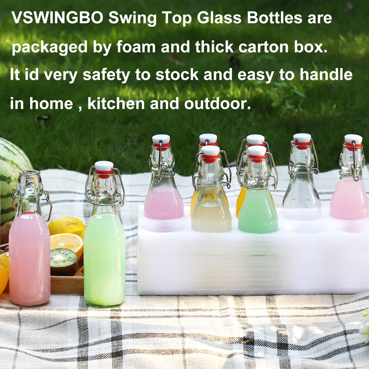 VSWINGBO 12-pack 8.5oz bottles ready for home brewing.