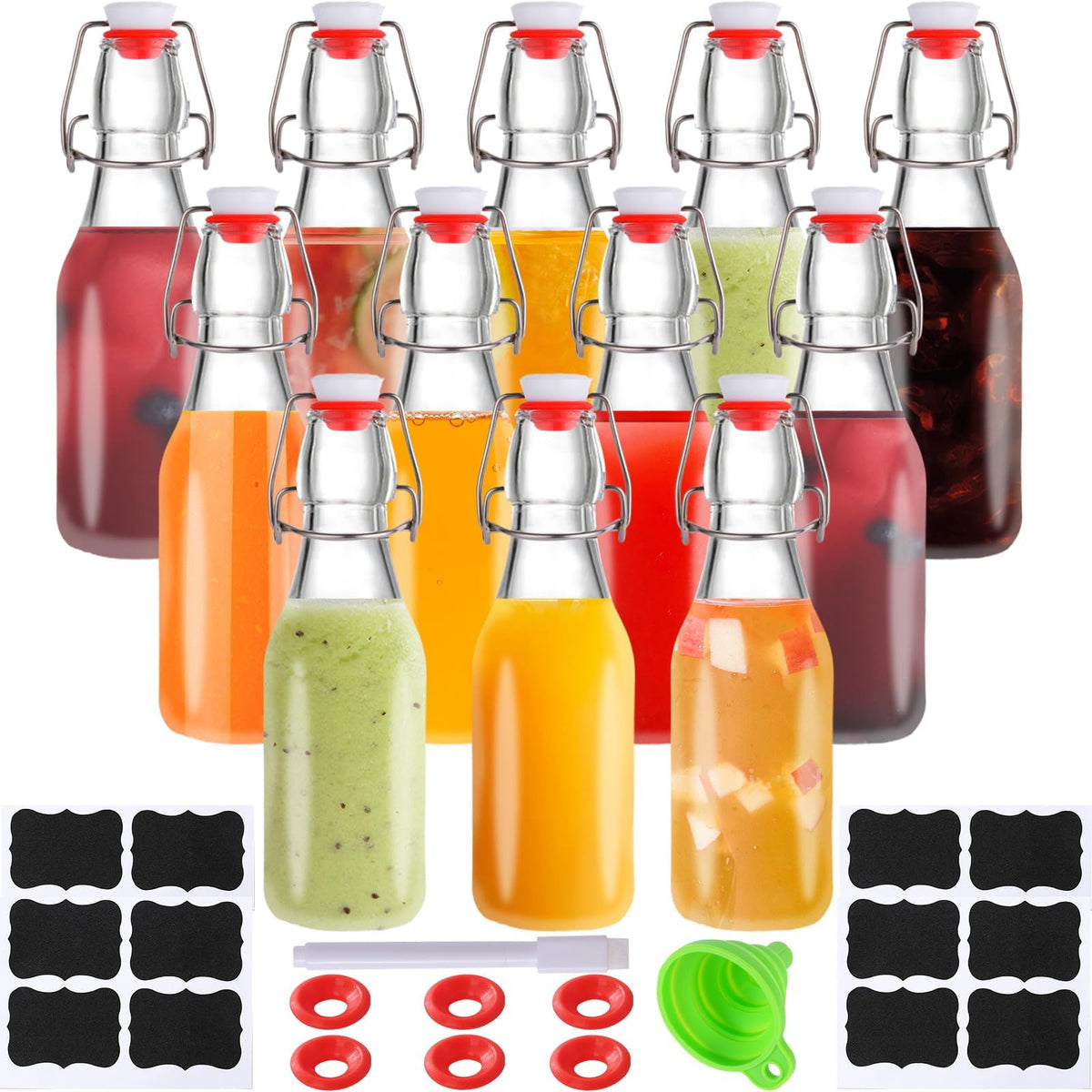 VSWINGBO 8.5oz flip-top bottle with airtight seal for secure storage.