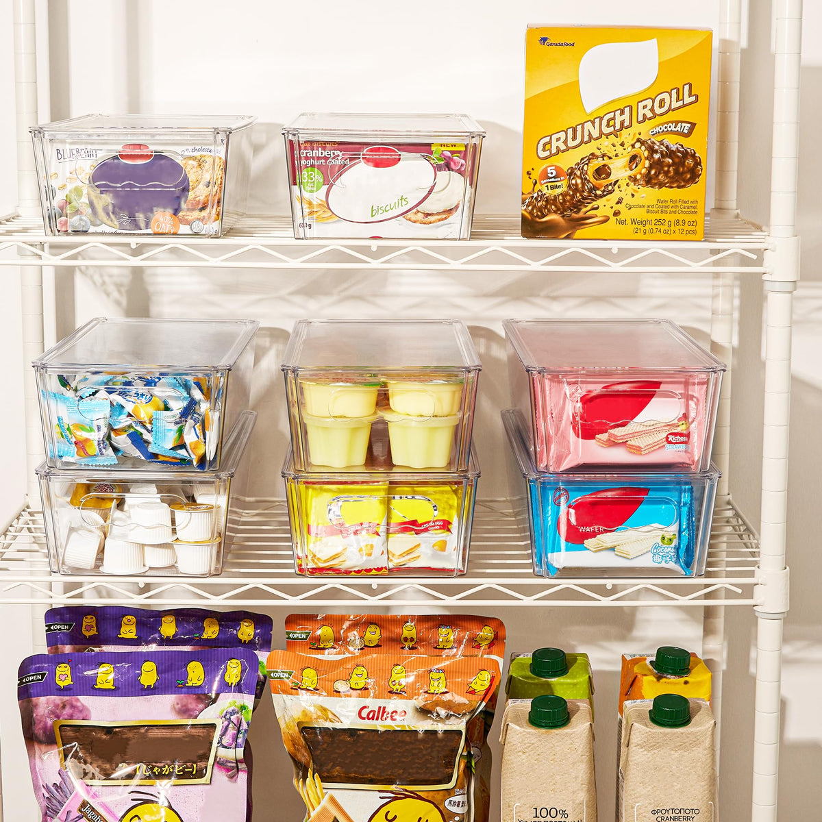 Vtopmart 10-piece set for fridge, pantry, cabinets and desks.
