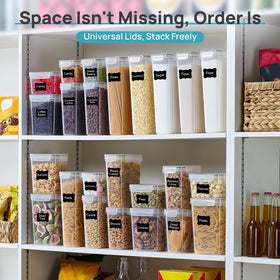Vtopmart 24 reusable labels simplify content changes and organization.