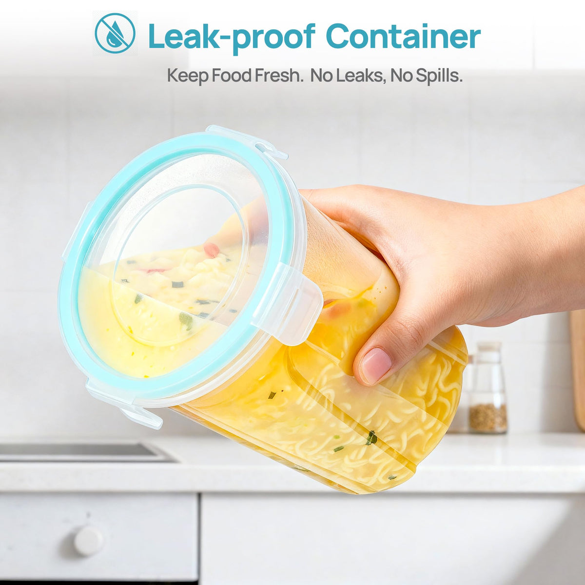 Vtopmart airtight lids ensuring a tight seal to prevent leaks.