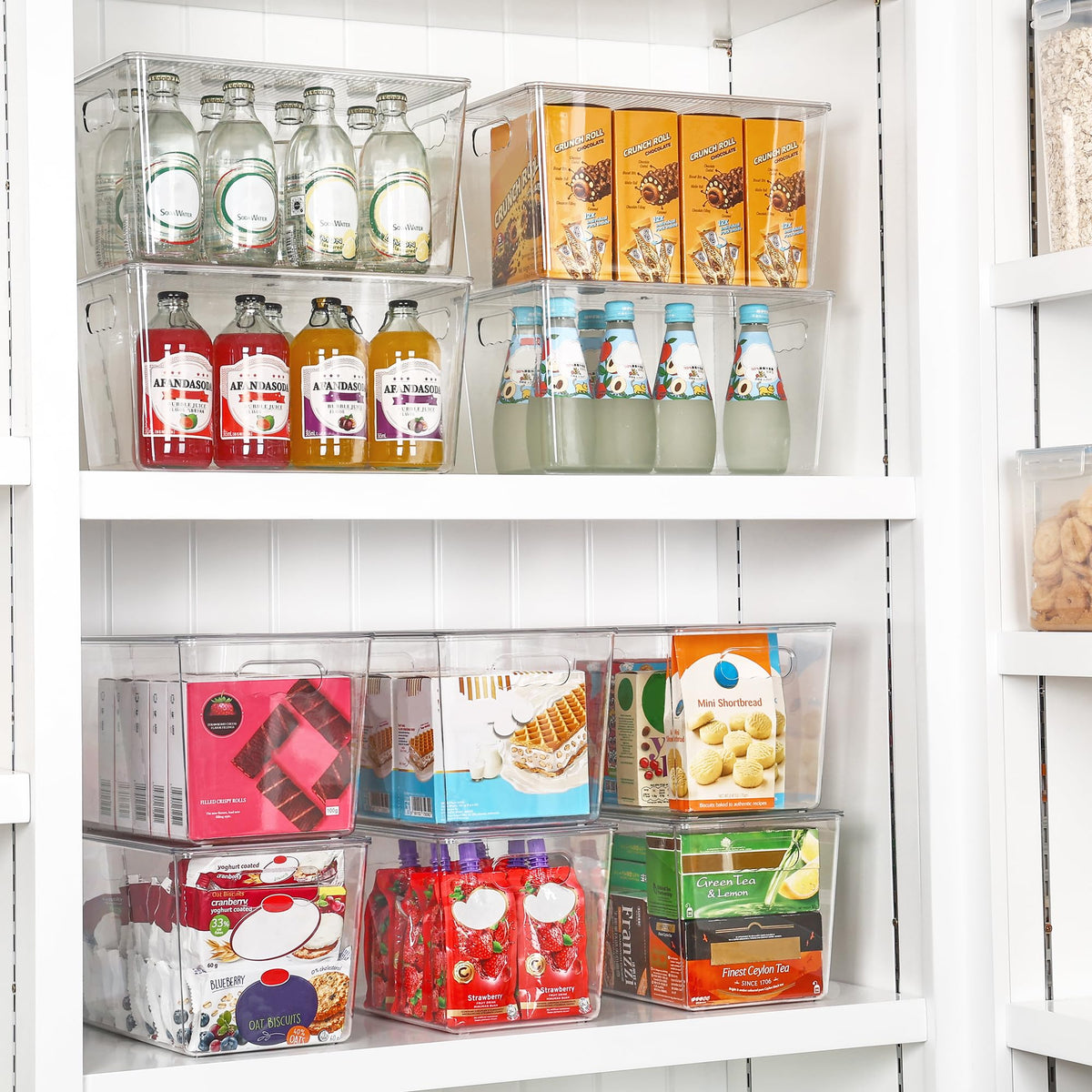 BPA-free Vtopmart bin that supports heavy items like bottles and cans