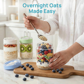 Vtopmart BPA-free glass jar with lids preserves freshness