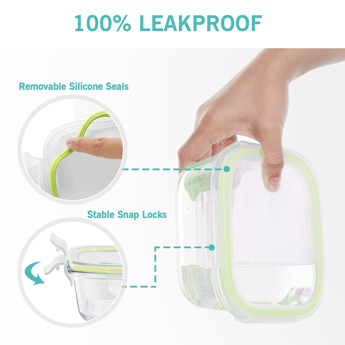 Vtopmart BPA-free, stain-resistant glass is easy to clean.