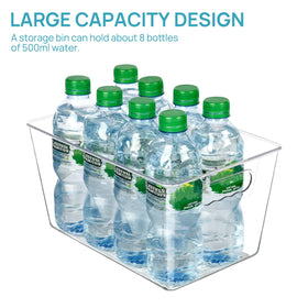 Vtopmart clear storage bin for cabinets improves visibility and reach
