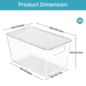 Vtopmart clear bin shows contents at a glance for pantry organization