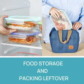 Vtopmart dishwasher-safe glass containers easy to clean after meals.