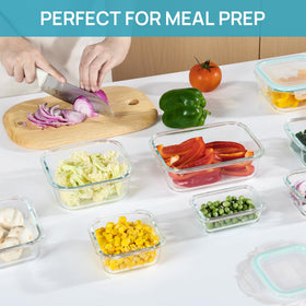 Vtopmart glass square 17oz container for sides and snacks