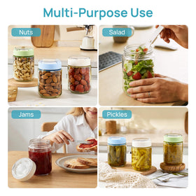 Vtopmart lidded jar for kitchen storage keeps pantry organized