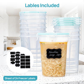 Vtopmart microwave and dishwasher-safe containers for easy reheating and cleaning.