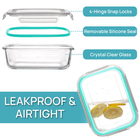 Vtopmart oven microwave freezer dishwasher safe glass containers