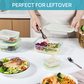 Vtopmart oven- and microwave-safe glass containers for fridge-to-table use.