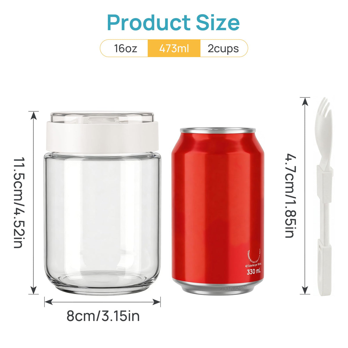 Vtopmart overnight oats containers with lids keep snacks fresh