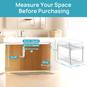 Vtopmart pull-out drawer with tracks for smooth glide and quick access.