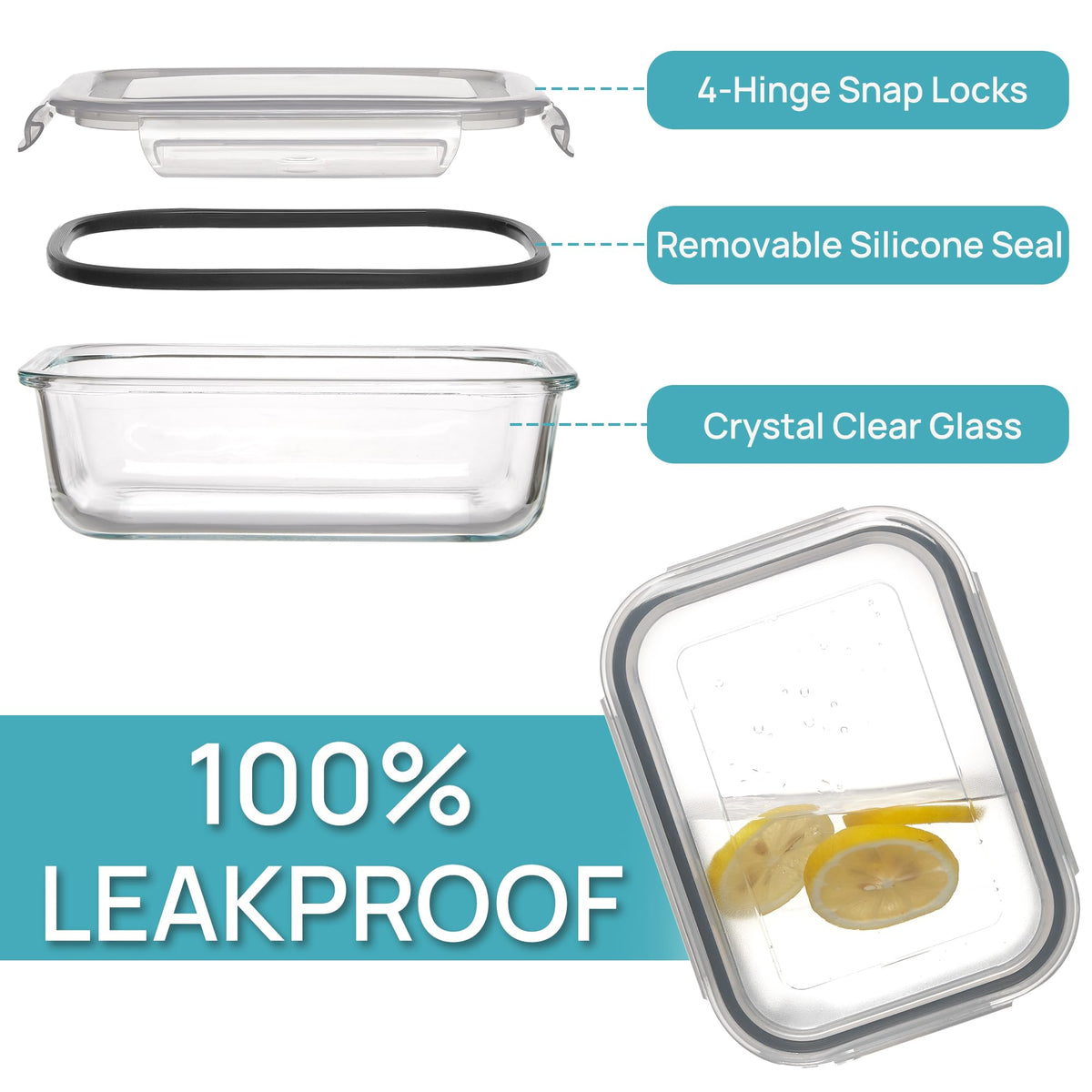 Vtopmart stackable design saves fridge and cabinet space for easy organization.