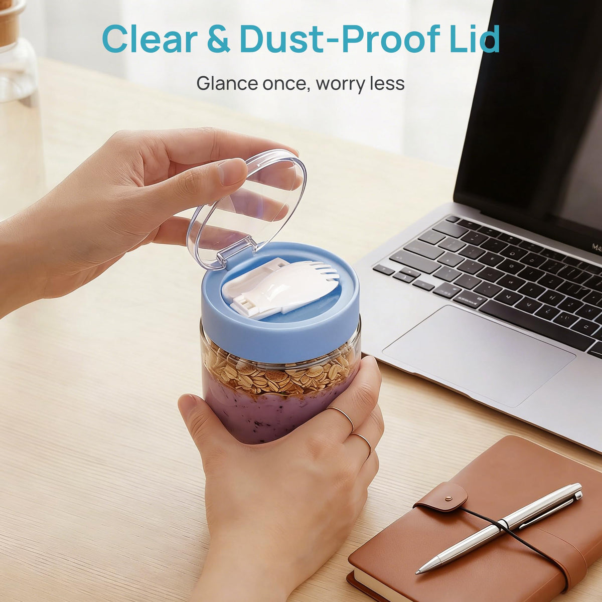 Vtopmart stackable glass containers save space in cabinets
