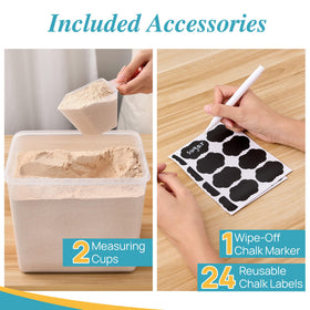 Vtopmart two-pack set of large storage containers for bulk ingredients.