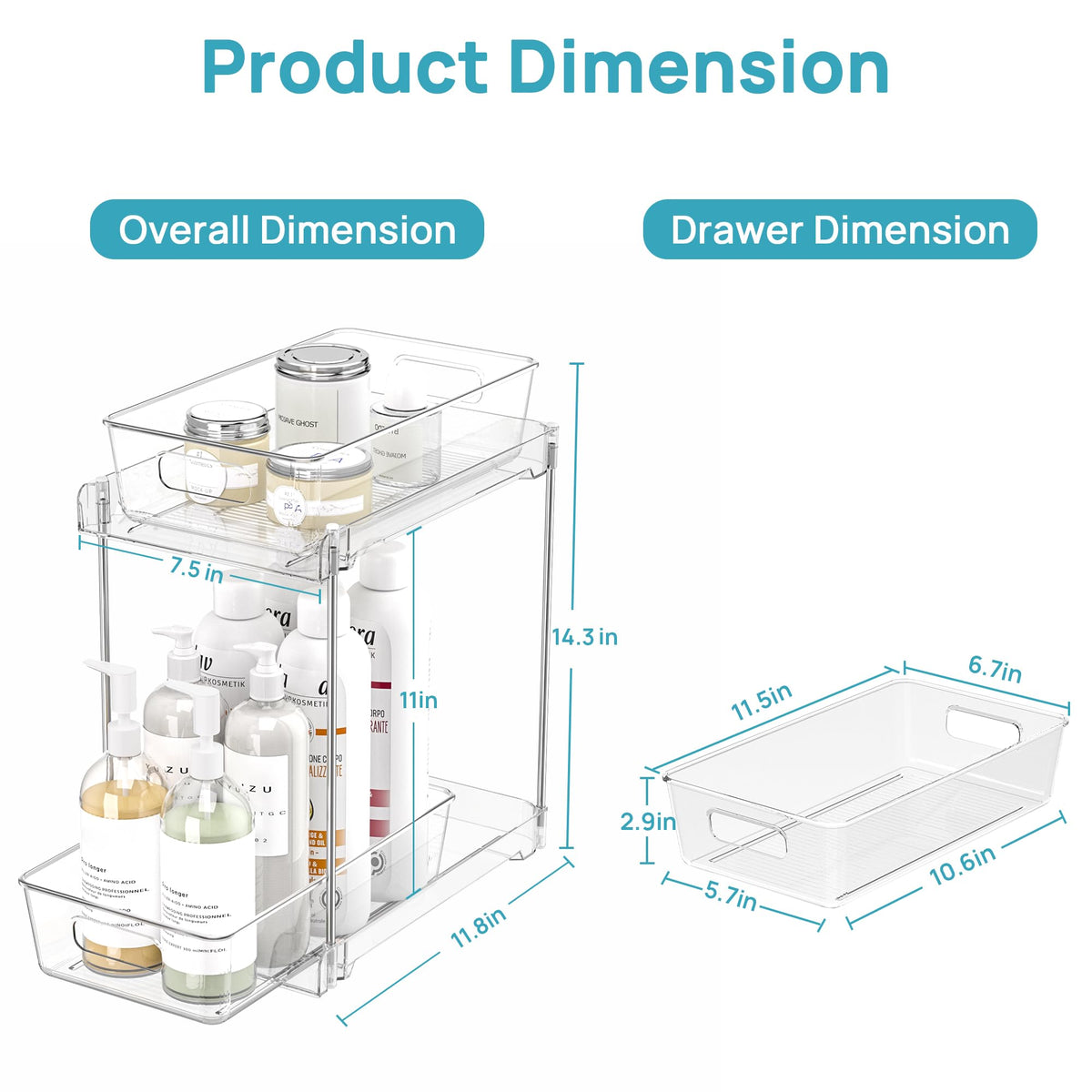 Vtopmart vanity countertop organizer keeps cosmetics neatly organized
