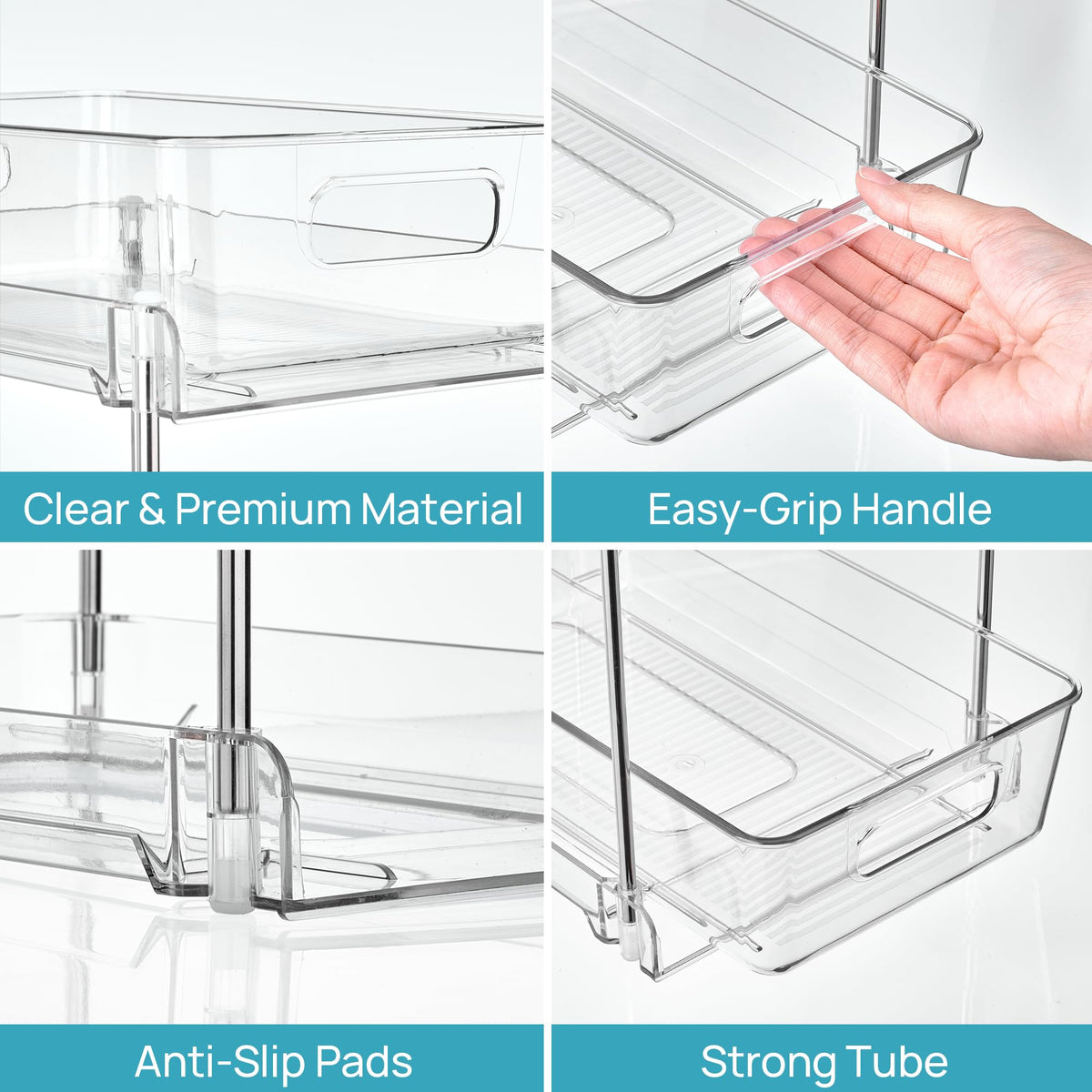 Vtopmart wide-front view shows accessible storage for cleaning supplies.