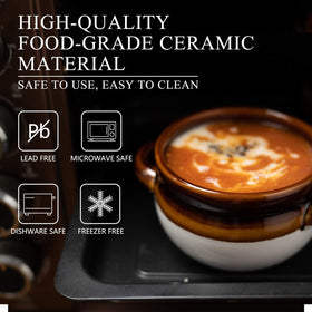 Vumdua double-handle soup crock demonstrating secure ergonomic design