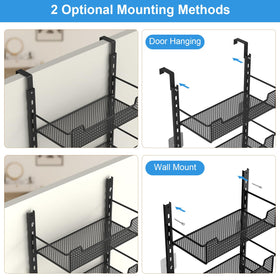 VyGrow wall-mount hardware included for flexible placement beyond doors.