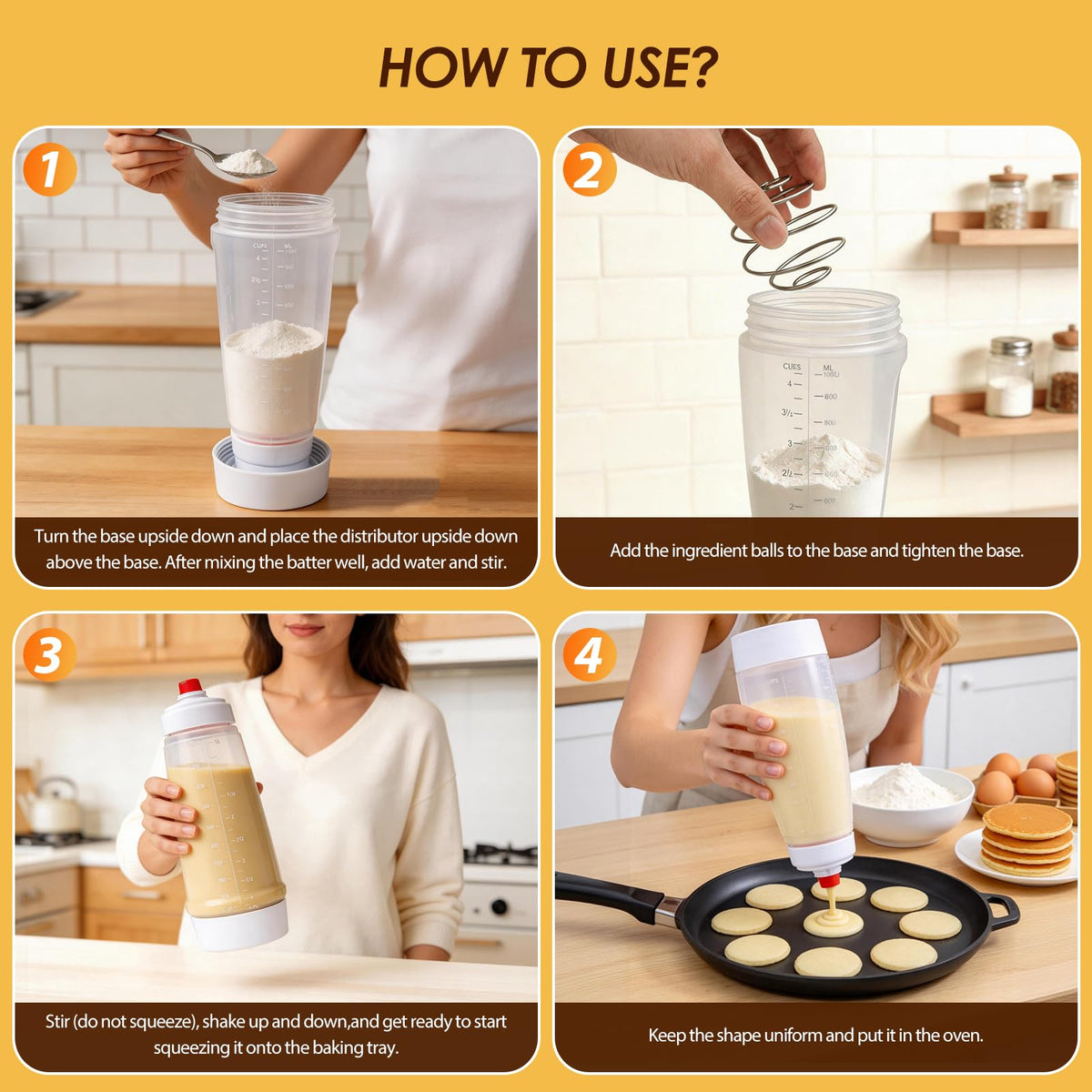 Vyrix stand base provides stable support during busy brunch prep