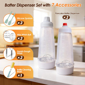 Vyrix wire whisk balls mix batter quickly for smooth crepes and pancakes