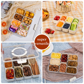 Travel-friendly charcuterie container with lid preserves hygiene and freshness