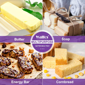 Walfos versatile mold for butter, soap, bars, or candles.