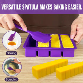 Walfos silicone butter mold with spatula enables easy release