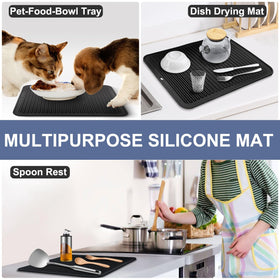 Walfos silicone mat folds for oven, microwave, or fridge protection.