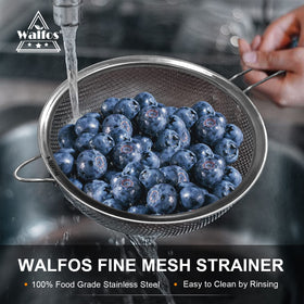 Walfos versatile kitchen sieve for rice pasta fruits and vegetables