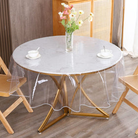 Walrus clear round tablecloth protector 60inch keeps spills at bay