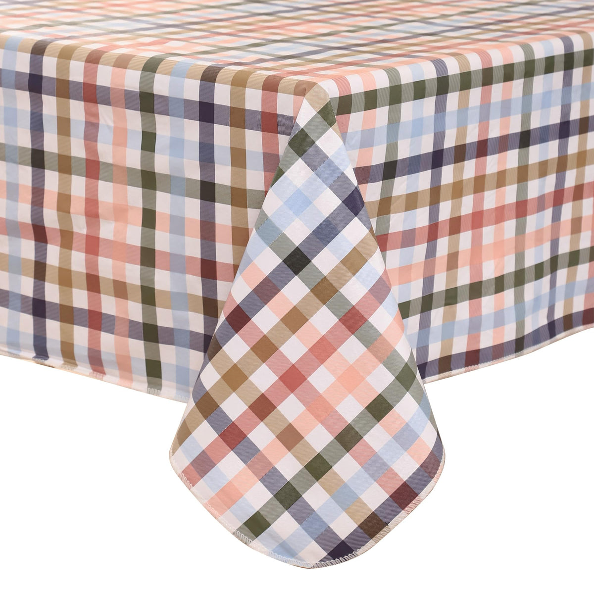 Walrus heavy-duty vinyl tablecloth in a checkered pattern protects surfaces from spills