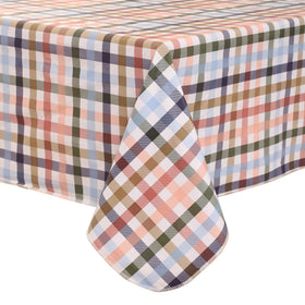 Walrus heavy-duty vinyl tablecloth in a checkered pattern protects surfaces from spills
