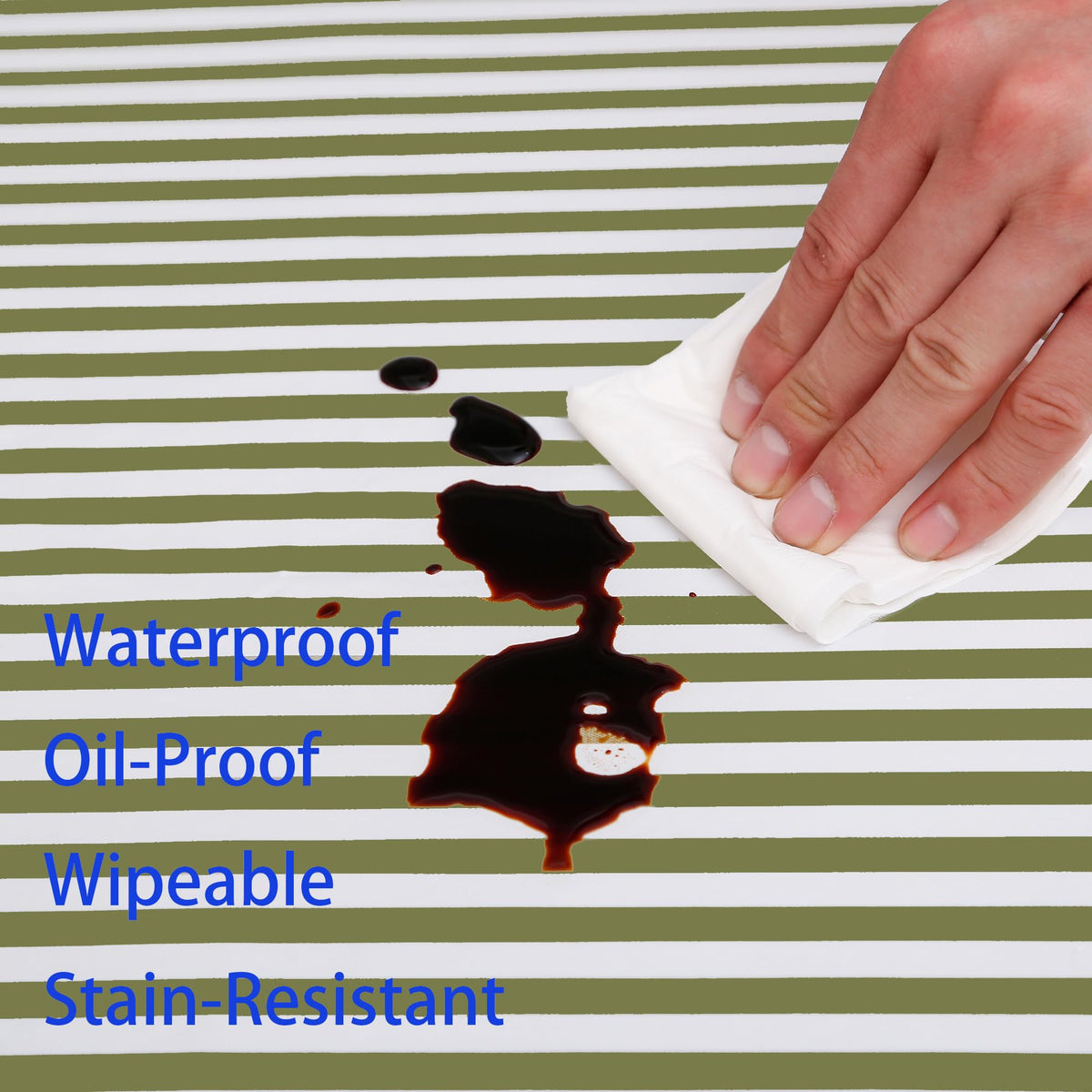 Walrus vinyl tablecloth waterproof protects from spills and stains.