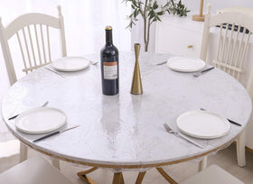 Walrus Clear Tablecloth enhances dining aesthetics while guarding the table.
