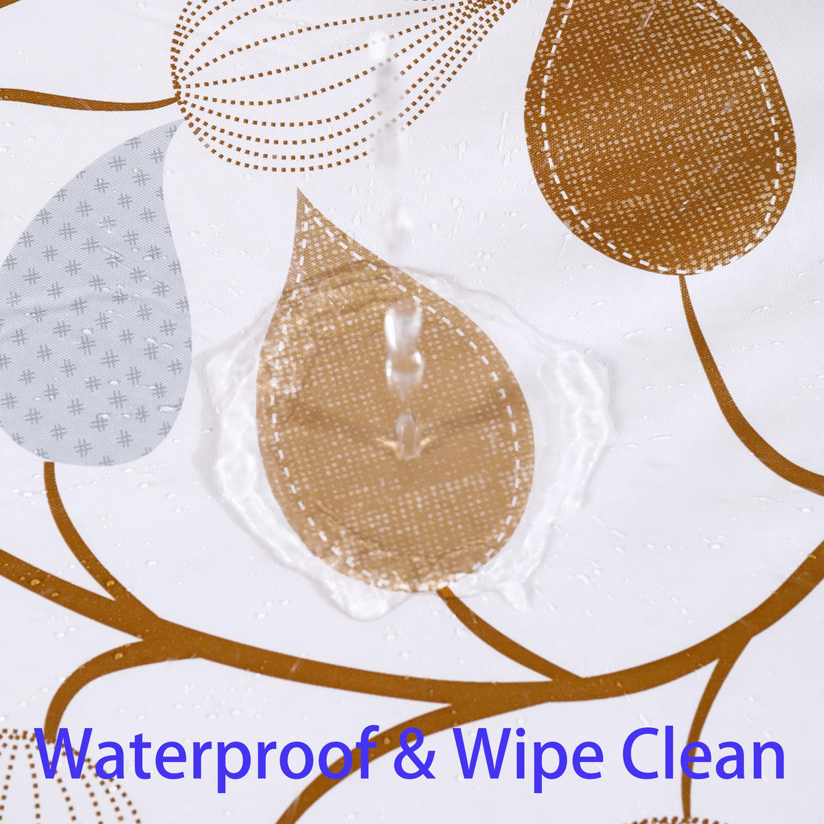 Walrus wipeable tablecloth in a dining setting ready for quick cleanup.