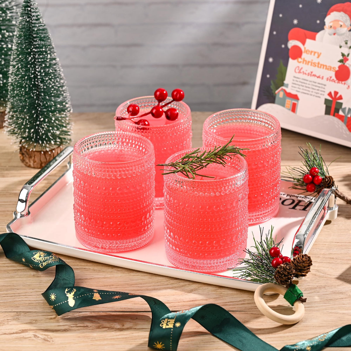 WANYISHUN gift-ready 4pc glass set perfect for holidays and celebrations.