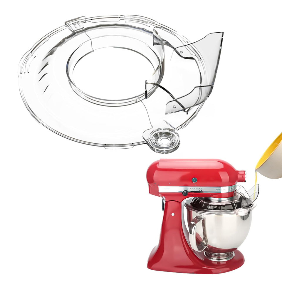 Wanyshapy pouring shield on KitchenAid tilt-head with 4.5-5 qt bowl, controlled pouring