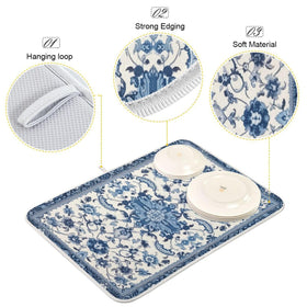 Wassud dish mat folds for easy storage and soft edges resist fraying