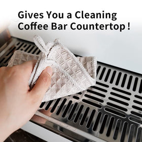 Watchget Barista microfiber cloth dedicated to steam wand cleanup for milk residue.