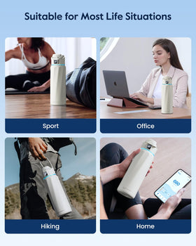 WATERH BOOST bottle app notification screen syncing with your device.