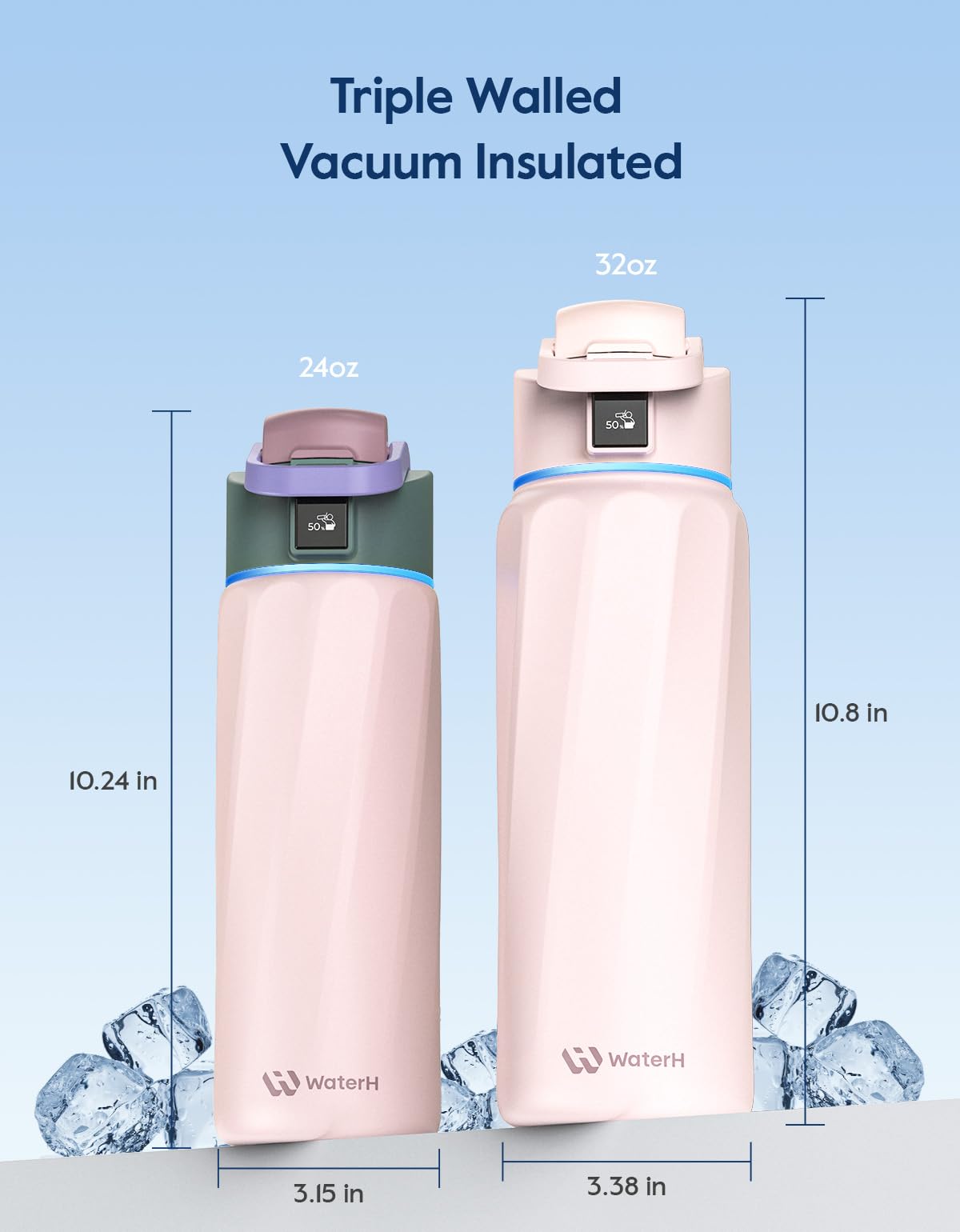 WaterH BOOST flip cap handle for easy carrying