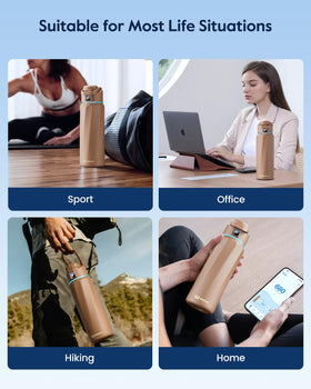 WATERH BOOST bottle shown in gym bag for everyday portability